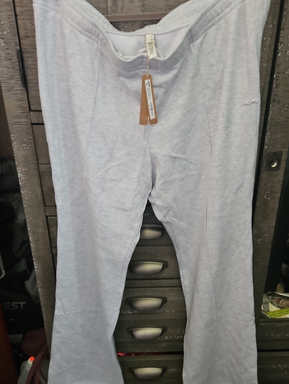 SKIMS Light Gray Track Pants - Women's Joggers